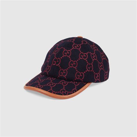 gucci embroidered checked wool-twill baseball cap|Embroidered wool baseball hat .